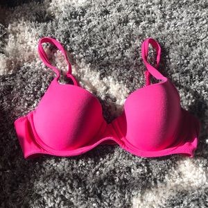 Body by Victoria 34B bright pink shaping Demi bra